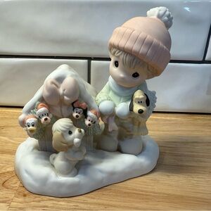 Precious Moments Figurine with Pink and White Accents